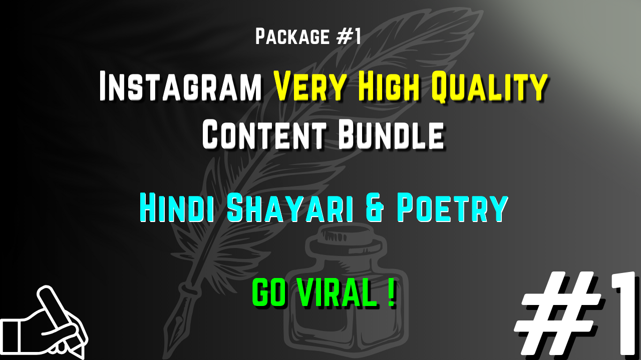 Premium Quality Poetry/Shayari Video Package - With Hindi Subtitles - –  Deep Hustler