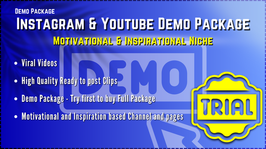 Instagram Reels and Youtube Shorts Demo Package [Motivational & Inspiration Niche] - English Caption - (5 Clips)