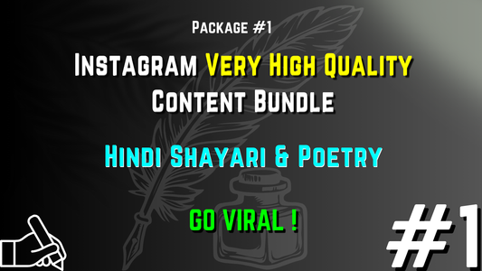 Premium Quality Poetry/Shayari Video Package - With Hindi Subtitles - 18 UHQ Clips (Ready to Post Content) Package #1