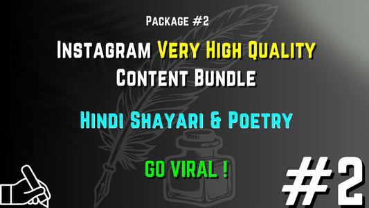 Premium Quality Poetry/Shayari Video Package - With Hindi Subtitles - 18 UHQ Clips (Ready to Post Content) Package #2