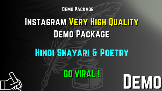 Premium Quality Poetry/Shayari Demo Package - With Hindi Subtitles - 5 UHQ Clips (Ready to Post Content)